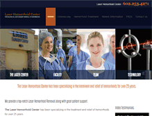 Tablet Screenshot of laserhemorrhoids.com